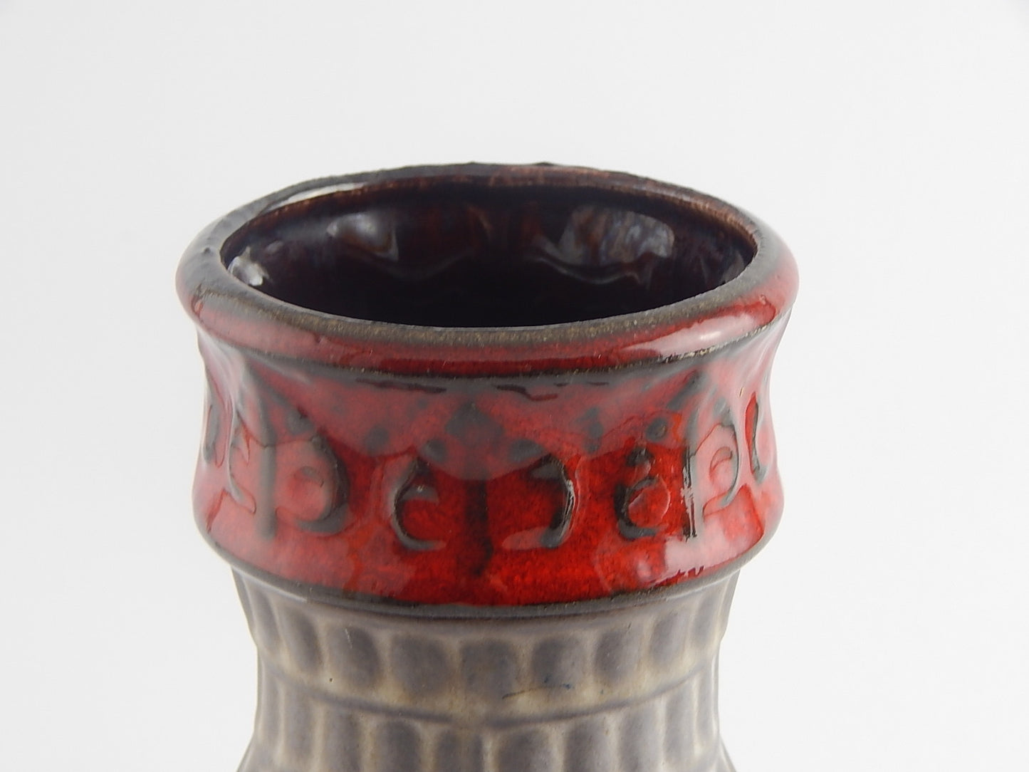 VINTAGE VASO MAIOLICA CERAMICA SMALTATA FATTO A MANO HAND MADE FAIENCE VASE