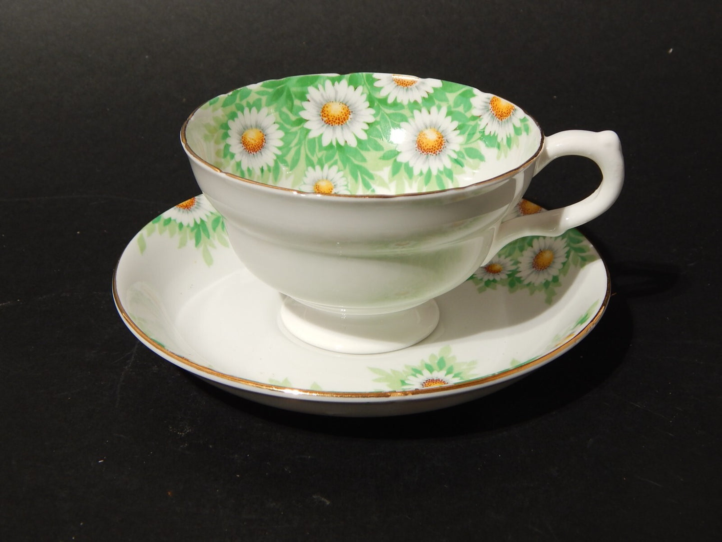 ANTICA RARA TAZZA TE' PORCELLANA INGLESE PRIMO 900 DAISY MARGHERITE