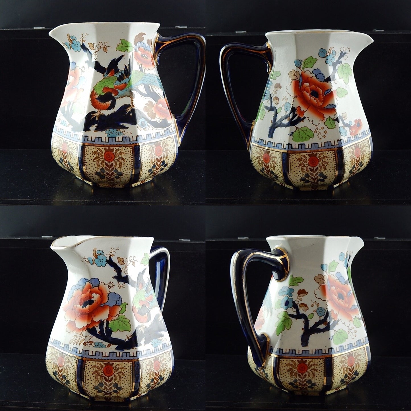 ANTICA PREZIOSA CARAFFA CERAMICA DIPINTA MANO LOSOL WARE KEELING & CO SHANGHAI