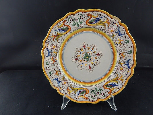ANTICO PIATTO CERAMICA MAIOLICHE DERUTA PERUGIA PRIMO 900 RINASCIMENTALE #9179