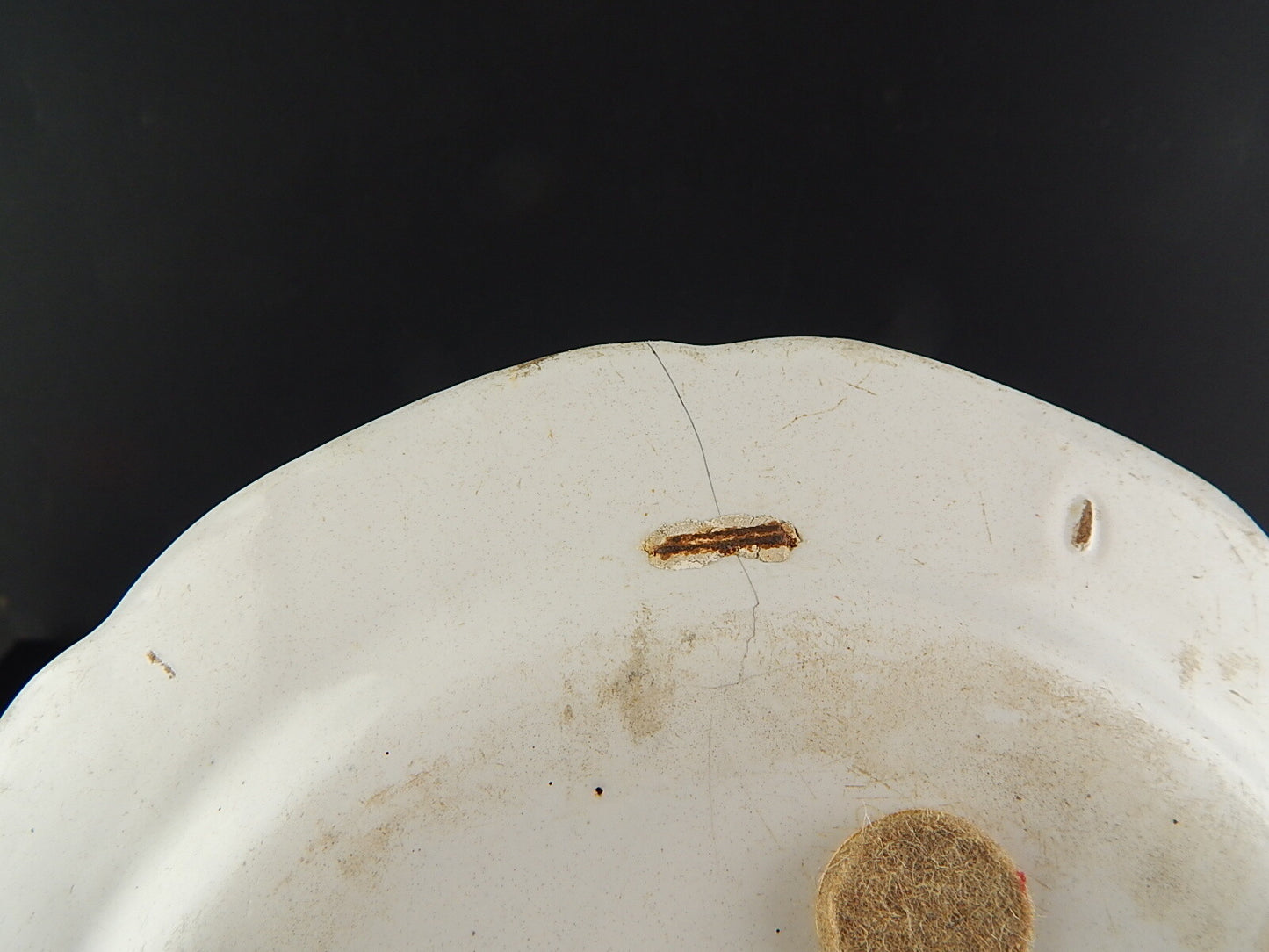 ANTICO 800 PIATTO CERAMICA MAIOLICA FIORI DIPINTI POLICROMI COLLEZIONE #6935