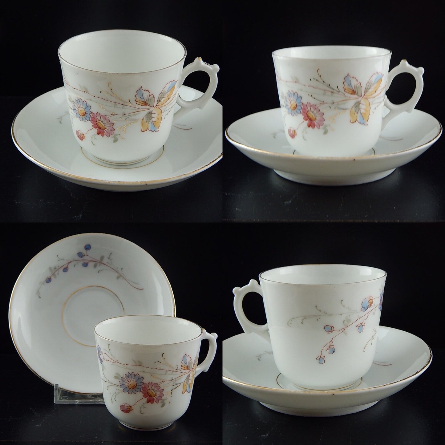 ANTICA PREZIOSA RARA TAZZINA PIATTINO PORCELLANA METÀ 800 NUMERATA DECORO MANO