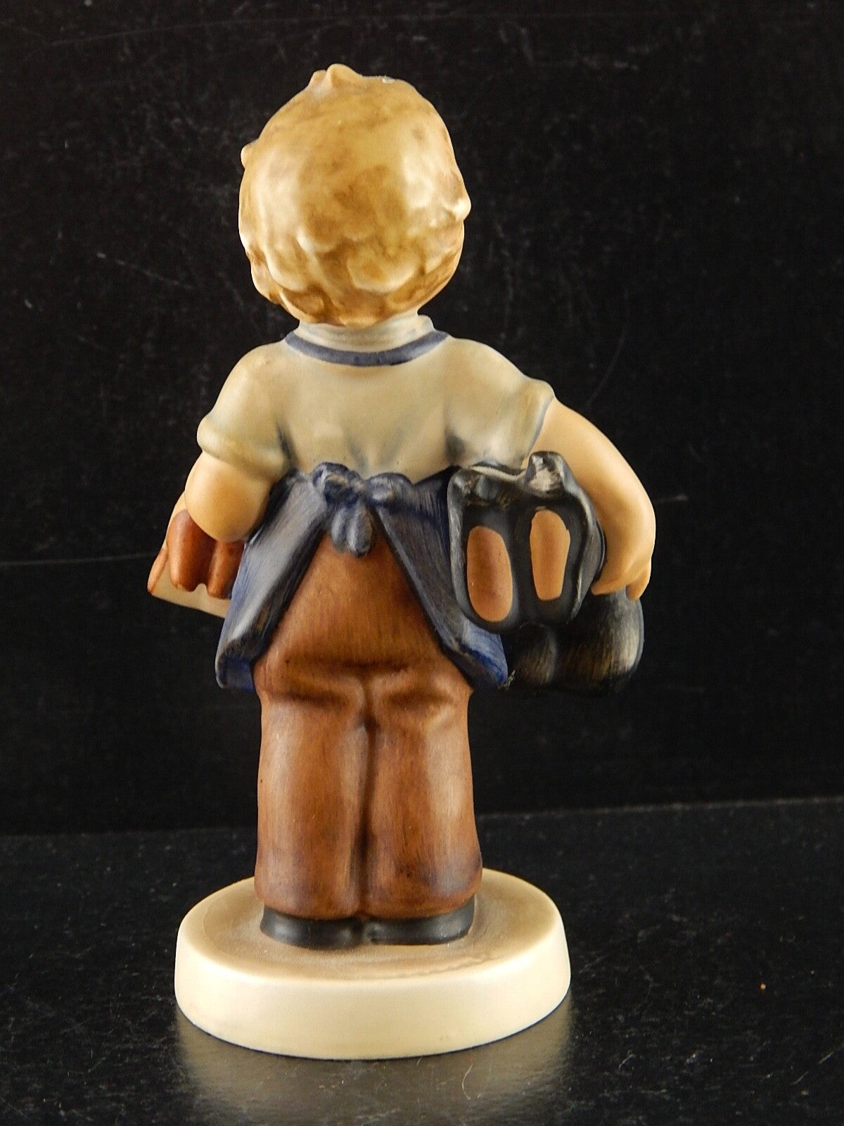 VINTAGE RARA STATUINA PORCELLANA GOEBEL HUMMEL 143/0 SCARPE BOOTS