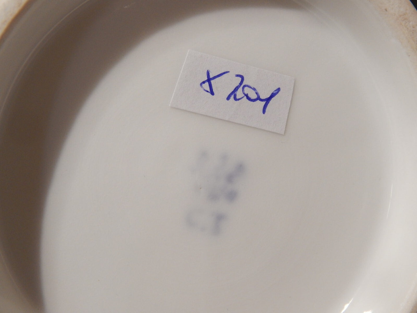 ANTICA PREZIOSA BROCCA CON COPERCHIO CIOCCOLATIERA PORCELLANA CARL TIELSCH 1800