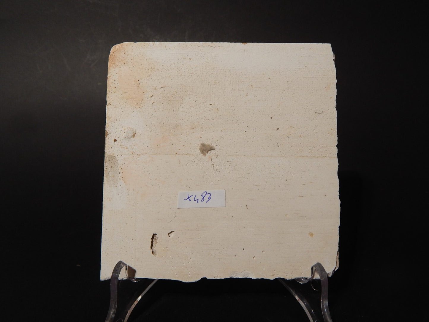 ANTICA PIASTRELLA MATTONELLA CERAMICA DELFT DEL 1700 DECORO AL MANGANESE (483)