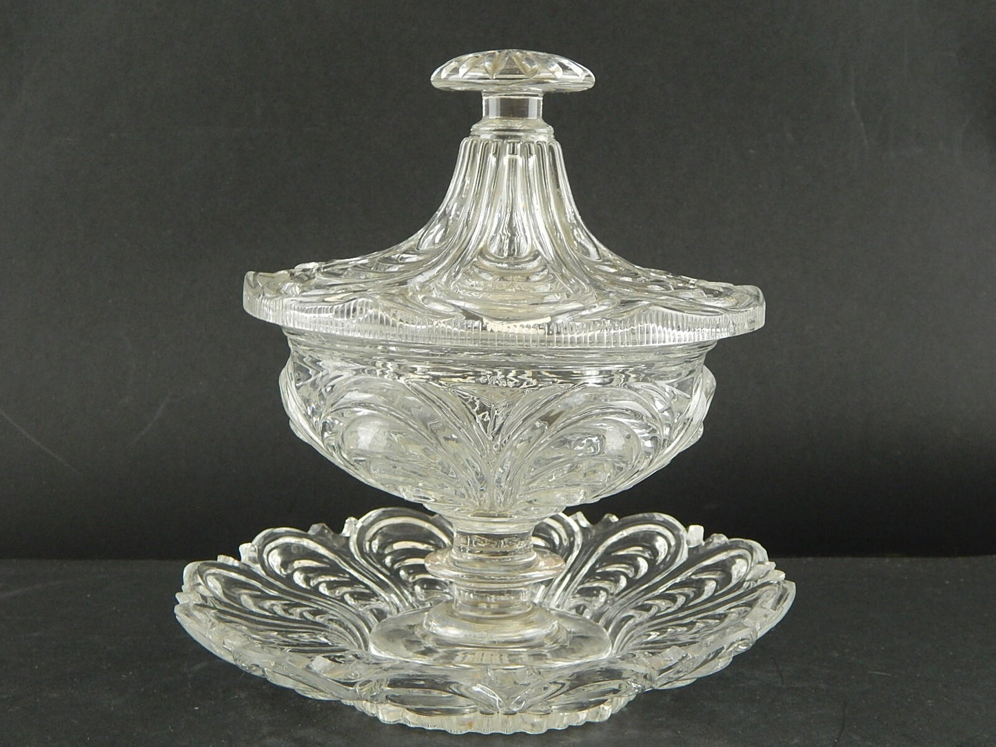 ANTICA PRIMO 800 ORIGINALE PREZIOSO PORTA BONBONS CENTROTAVOLA IN VETRO