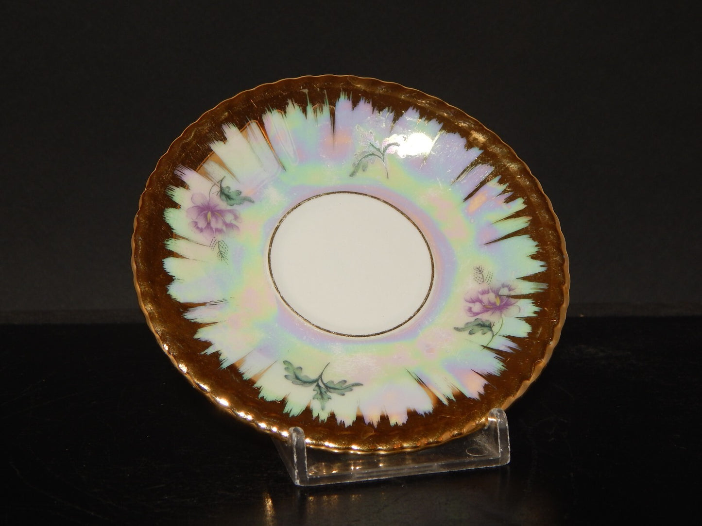 ANTICA RARA TAZZINA CAFFE' PORCELLANA BAVARIA RUDOLF WACHTER DECORO LUSTRO E ORO