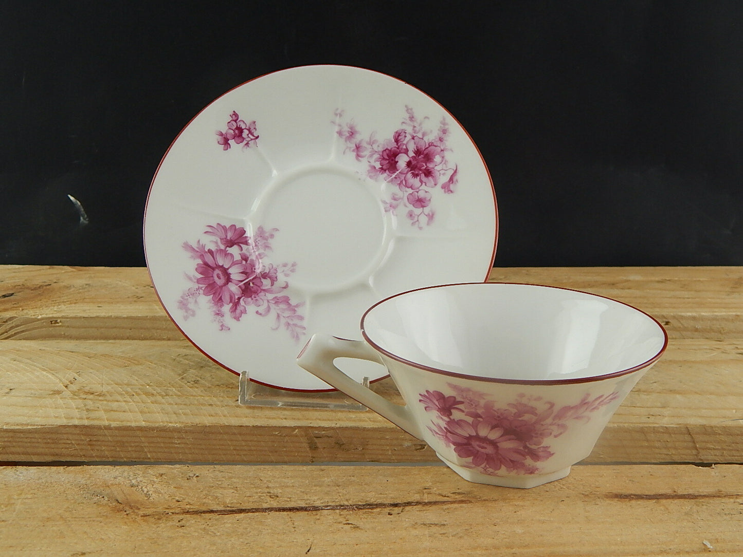 ANTICA TAZZA TÈ PORCELLANA ART DECO LIMOGES ELTE’ UNIQUE TEXERAUD 1923 DIFETTO#