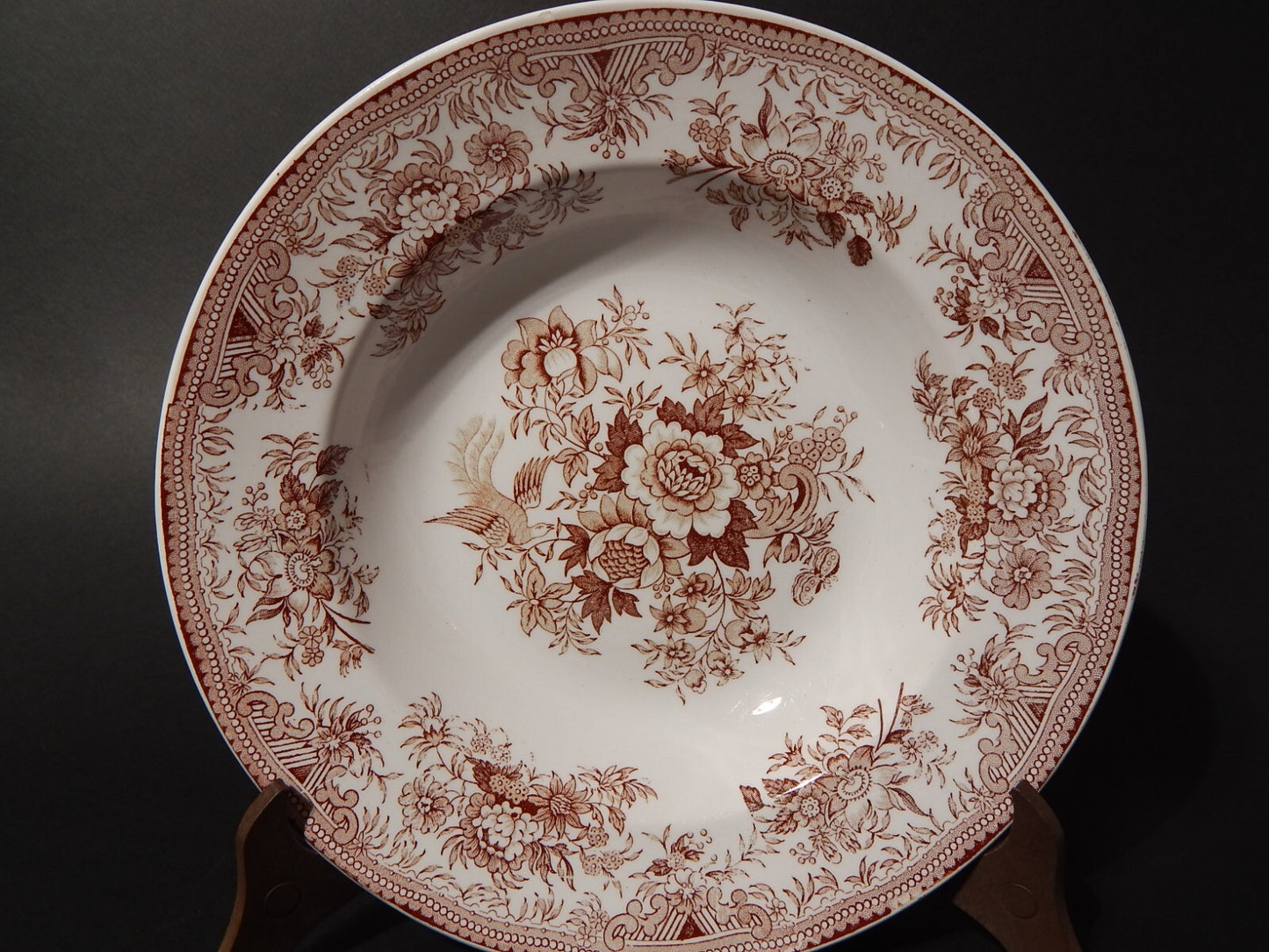 ANTICO 1920 PIATTO FONDO PORCELLANA VILLEROY&BOCH SAAR BASIN ASIATIC PHEASANT #