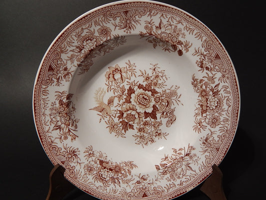 ANTICO 1920 PIATTO FONDO PORCELLANA VILLEROY&BOCH SAAR BASIN ASIATIC PHEASANT #