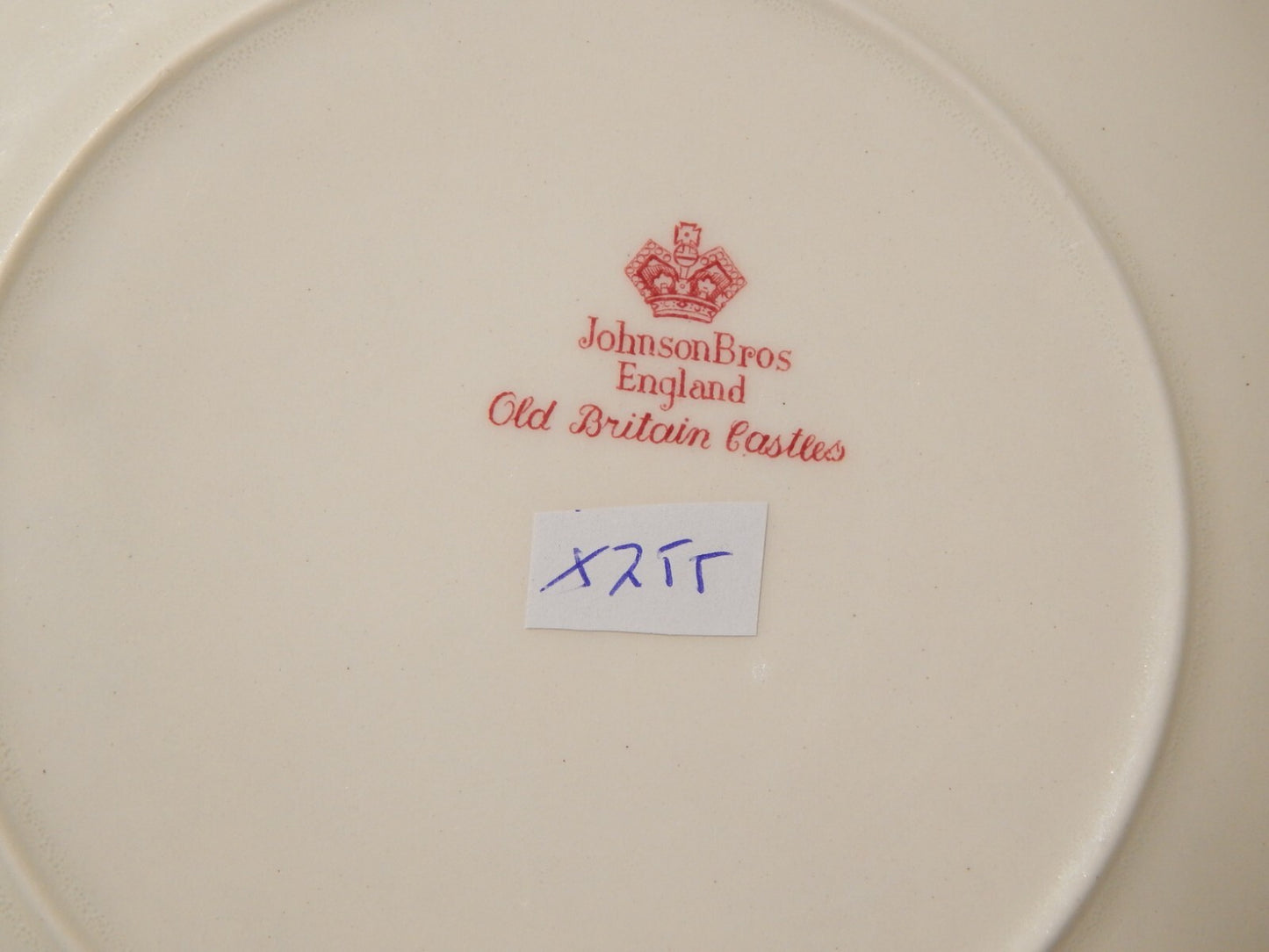 VINTAGE JOHNSON BROS OLD BRITAIN CASTLE PIATTO QUADRATO SEMI PORCELLANA ROSSO ##