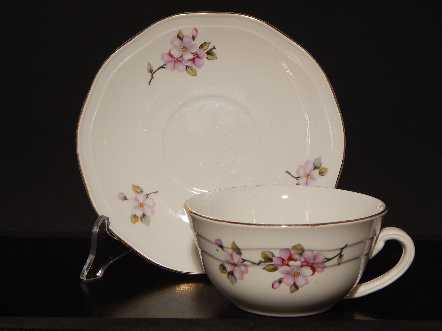 MODERNARIATO TAZZA TE' SOCIETA' CERAMICA ITALIANA LAVENO DECORO FIORI DI PESCO