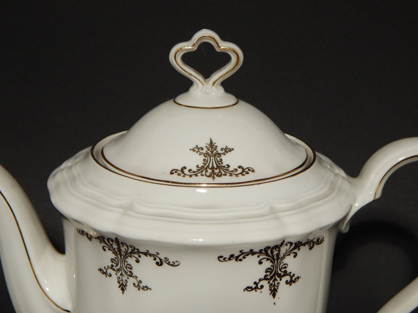 ANTICO SERVIZIO CAFFÈ PORCELLANA BIANCA ORO MARIE LUISE BAVARIA SELTMANN WEIDEN