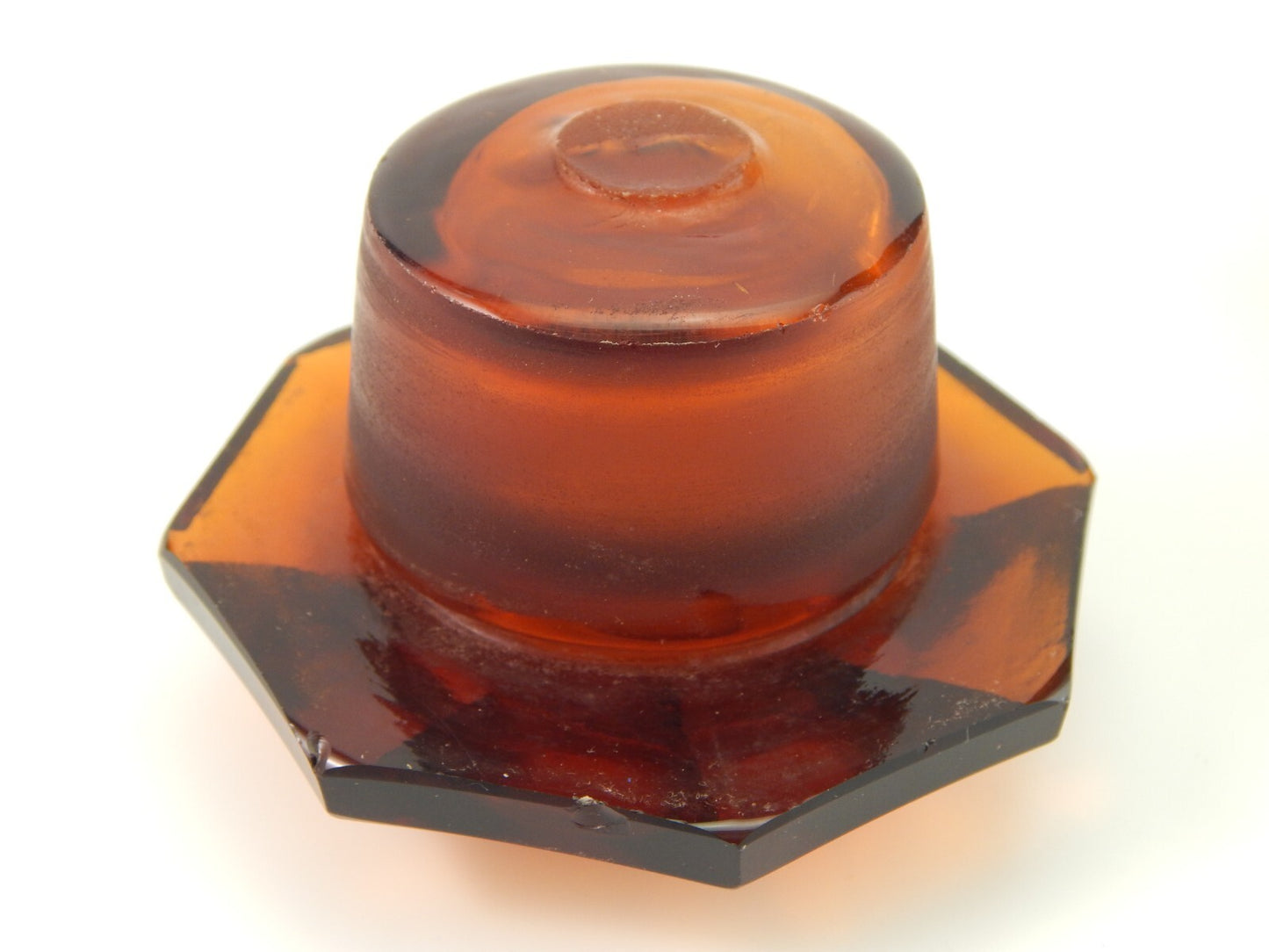 ANTICA BOTTIGLIA VETRO SOFFIATO FARMACIA COLOR AMBRA ETICHETTA GOMMA INCENSO