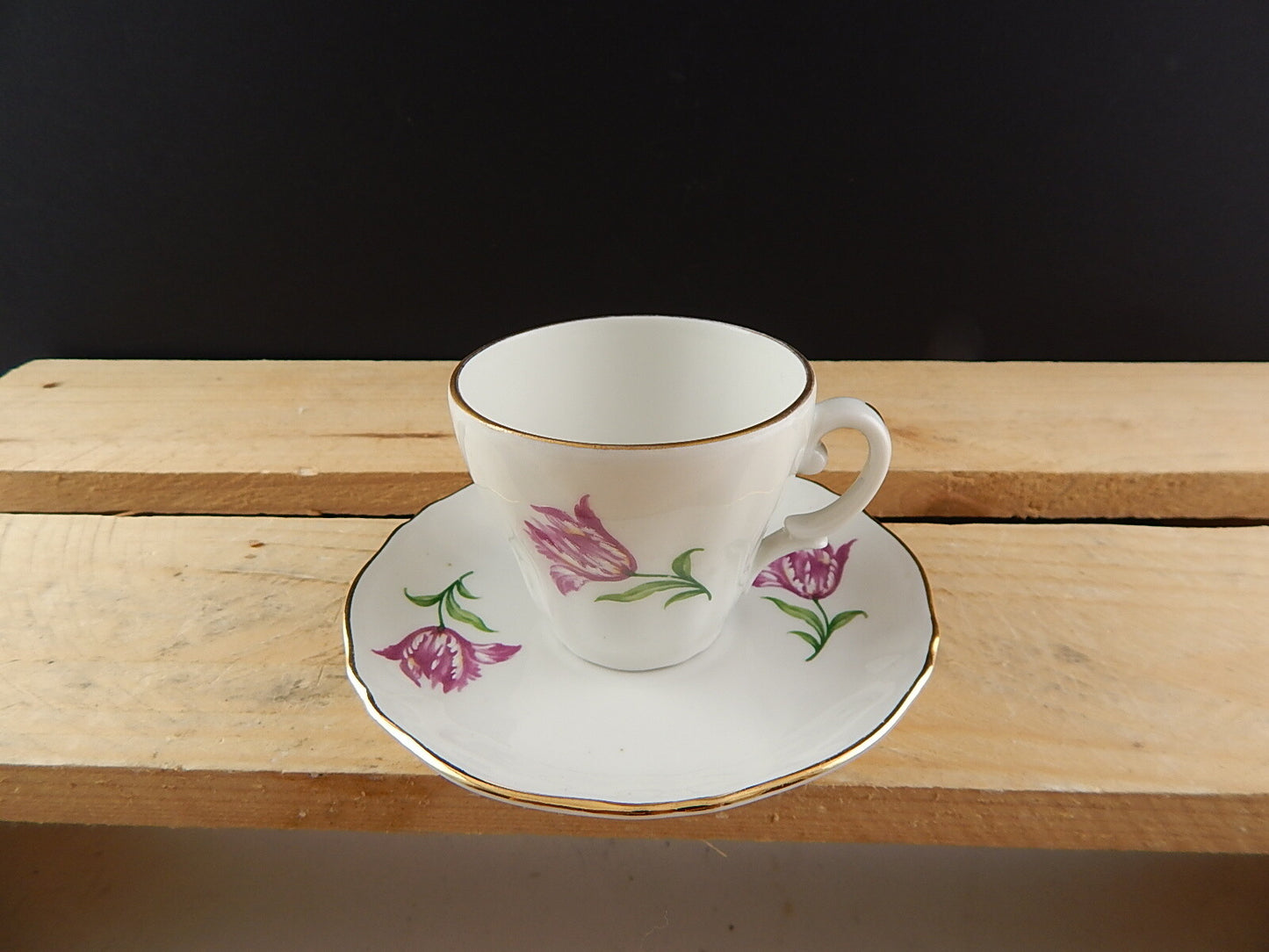 VINTAGE PREZIOSA PORCELLANA TAZZINA CAFFÈ E PIATTINO RICHARD GINORI