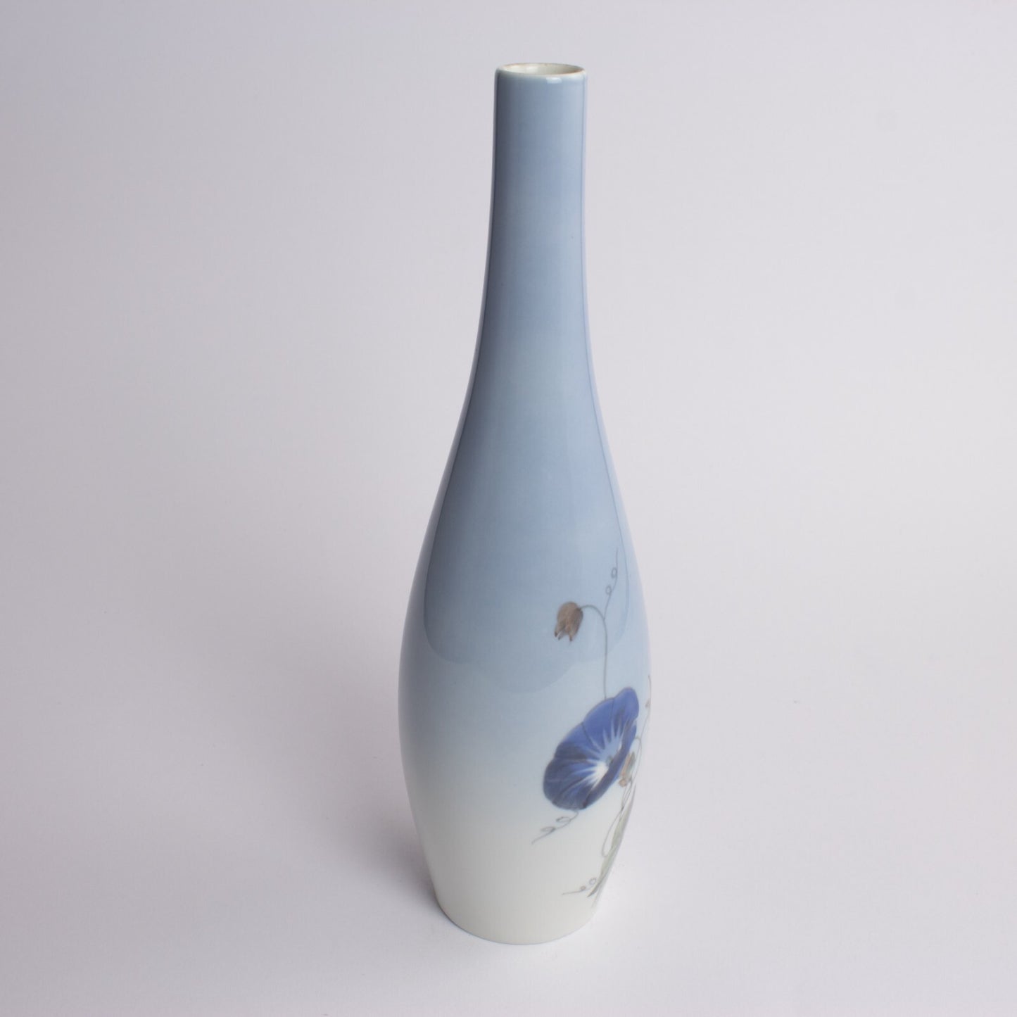 VASO PORCELLANA LYNGBY COPENHAGEN "Fiore Viola" VINTAGE HANDPAINTED 1252-50-G