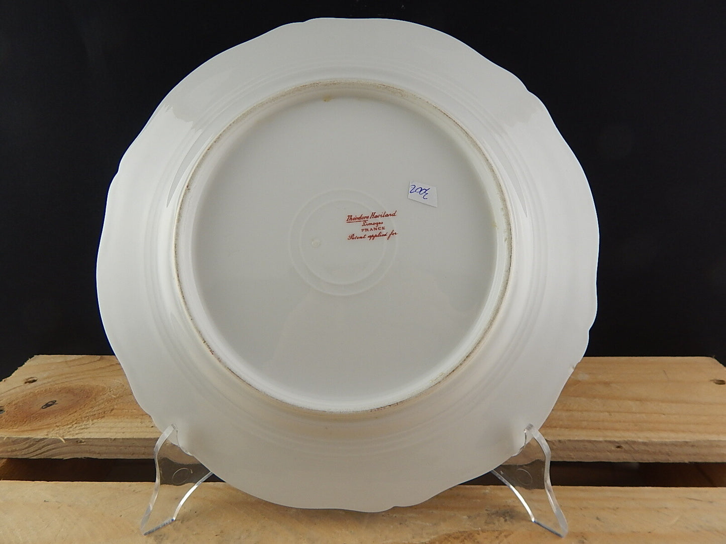 ANTICO PIATTO DIPINTO PORCELLANA LIMOGES THEODOR HAVILAND FINE 1800 DIFETTO 3000