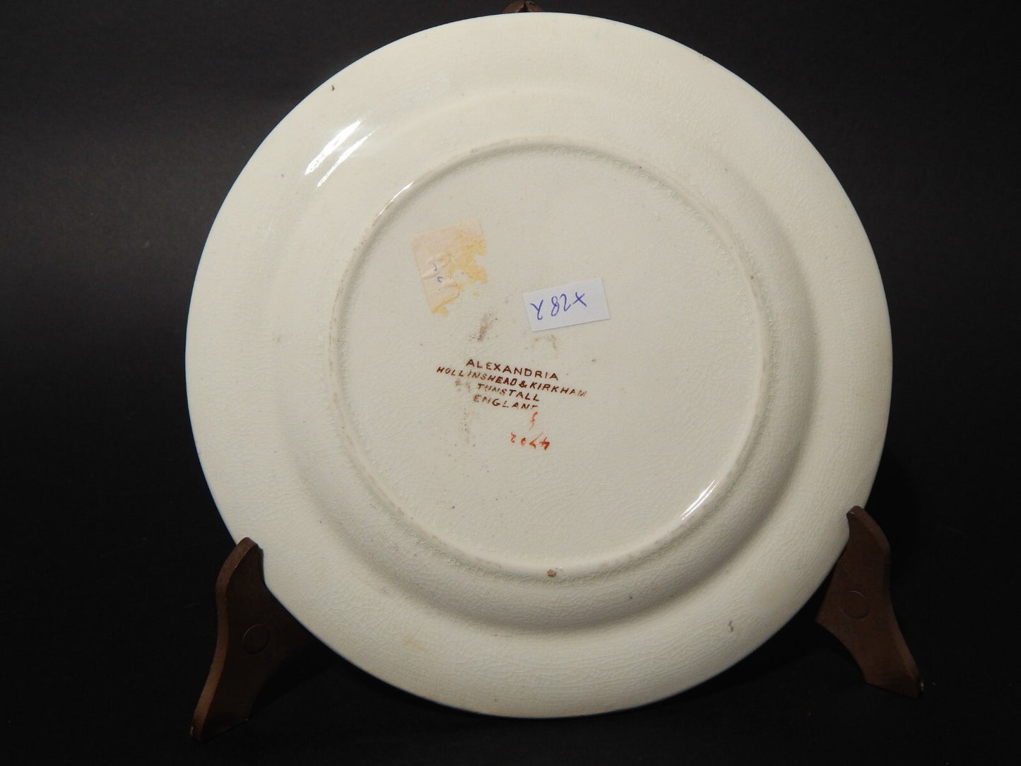 ANTICO ART NOUVEAU PIATTO CERAMICA ALEXANDRIA HOLLINSHEAD&KIRKHAM TUNSTALL X287