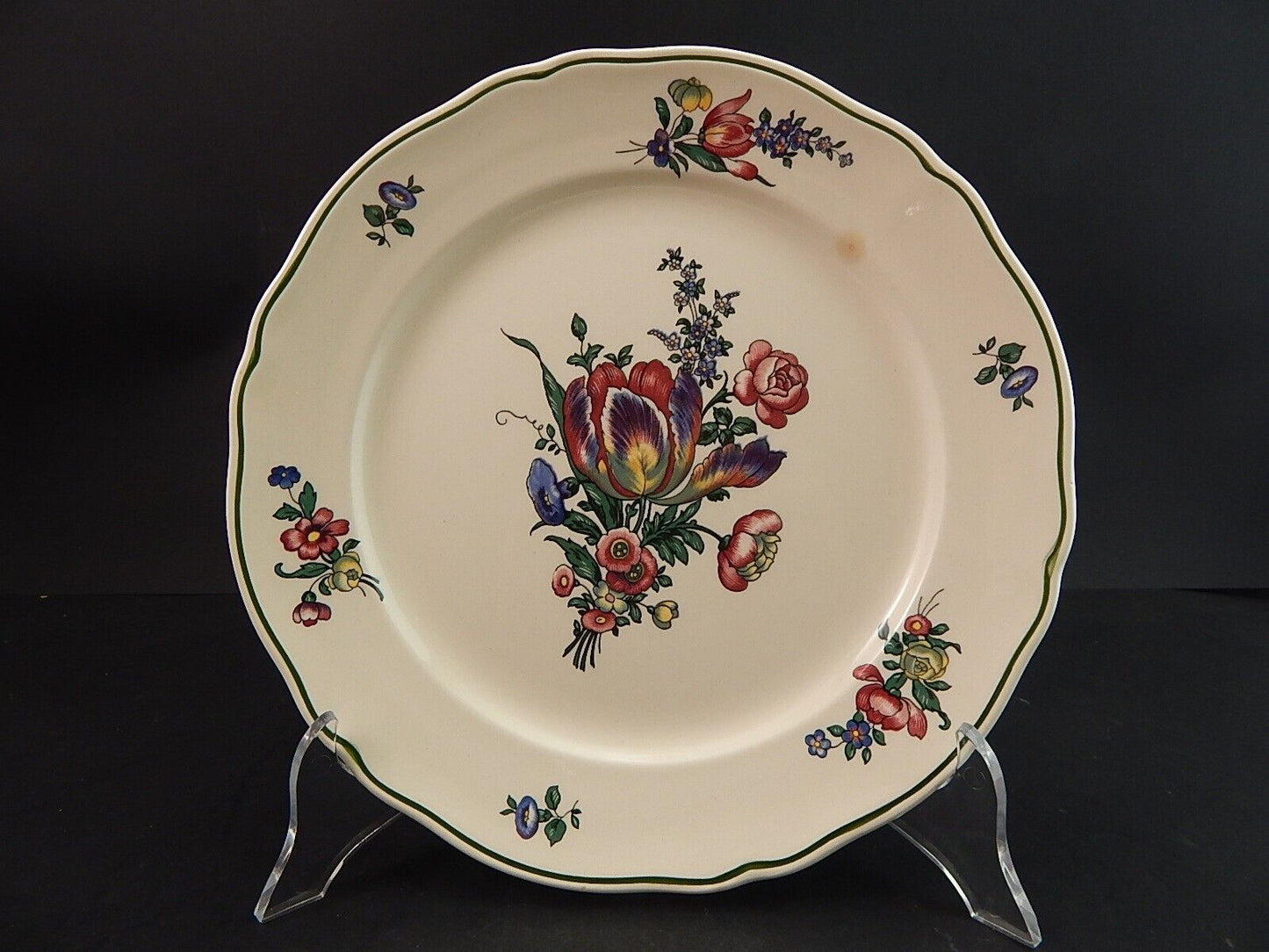 VINTAGE RARO PIATTO CERAMICA VECCHIA STRASBURGO VILLEROY&BOCH #1117