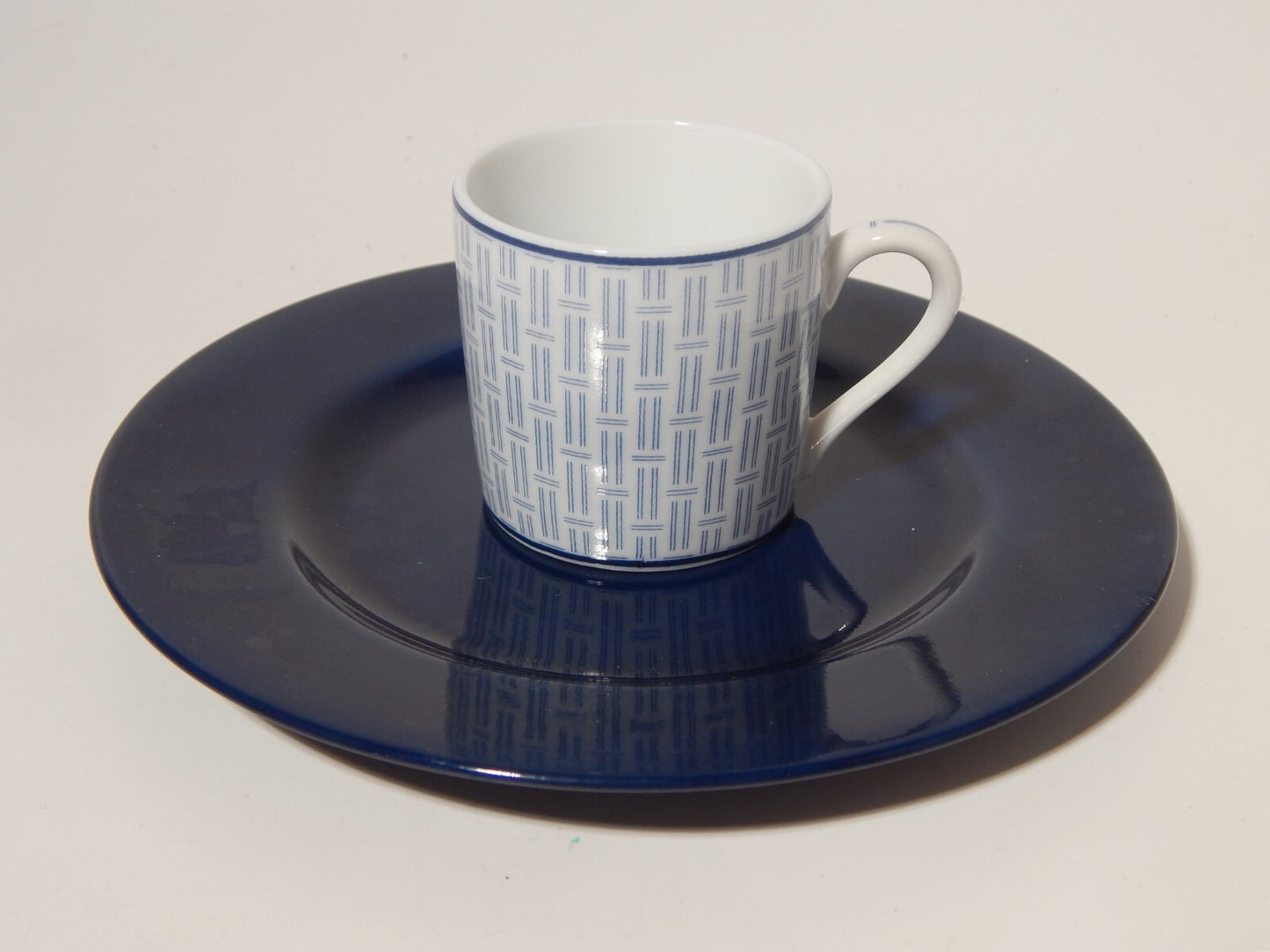 TAITU' BY EMILIO BERGAMIN PORCELLANA SET TAZZINA CAFFÈ PIATTO DOLCE BIANCO BLU