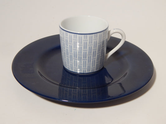 TAITU' BY EMILIO BERGAMIN PORCELLANA SET TAZZINA CAFFÈ PIATTO DOLCE BIANCO BLU