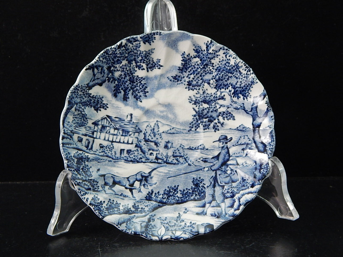 VINTAGE CERAMICA TAZZINA THE HUNTER MYOTT POTTERY ENGLAND IL CACCIATORE #2127