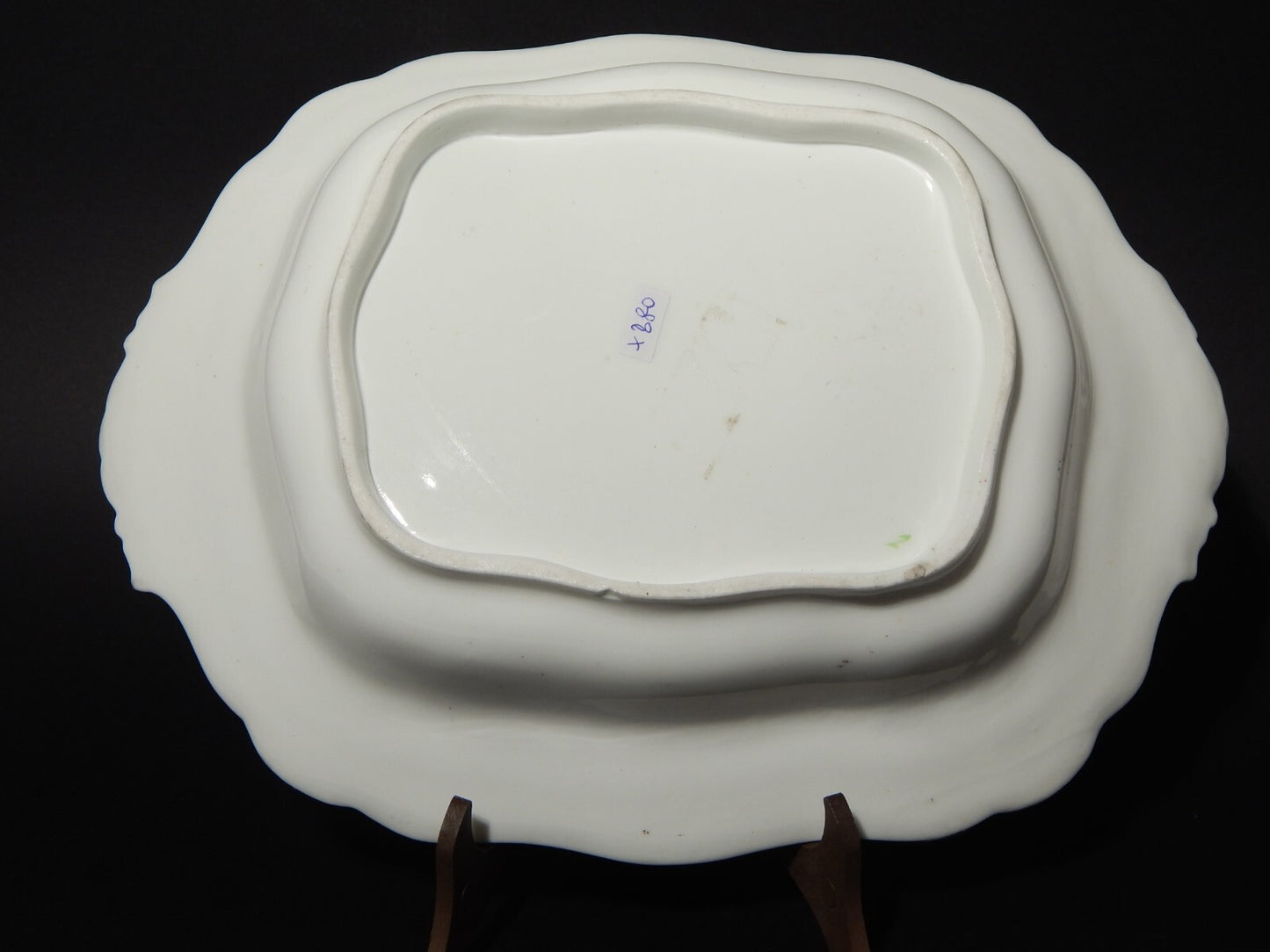 ANTICA RARA LEGUMIERA BONE CHINA INGLESE DECORO INDIAN TREE FINE 1800