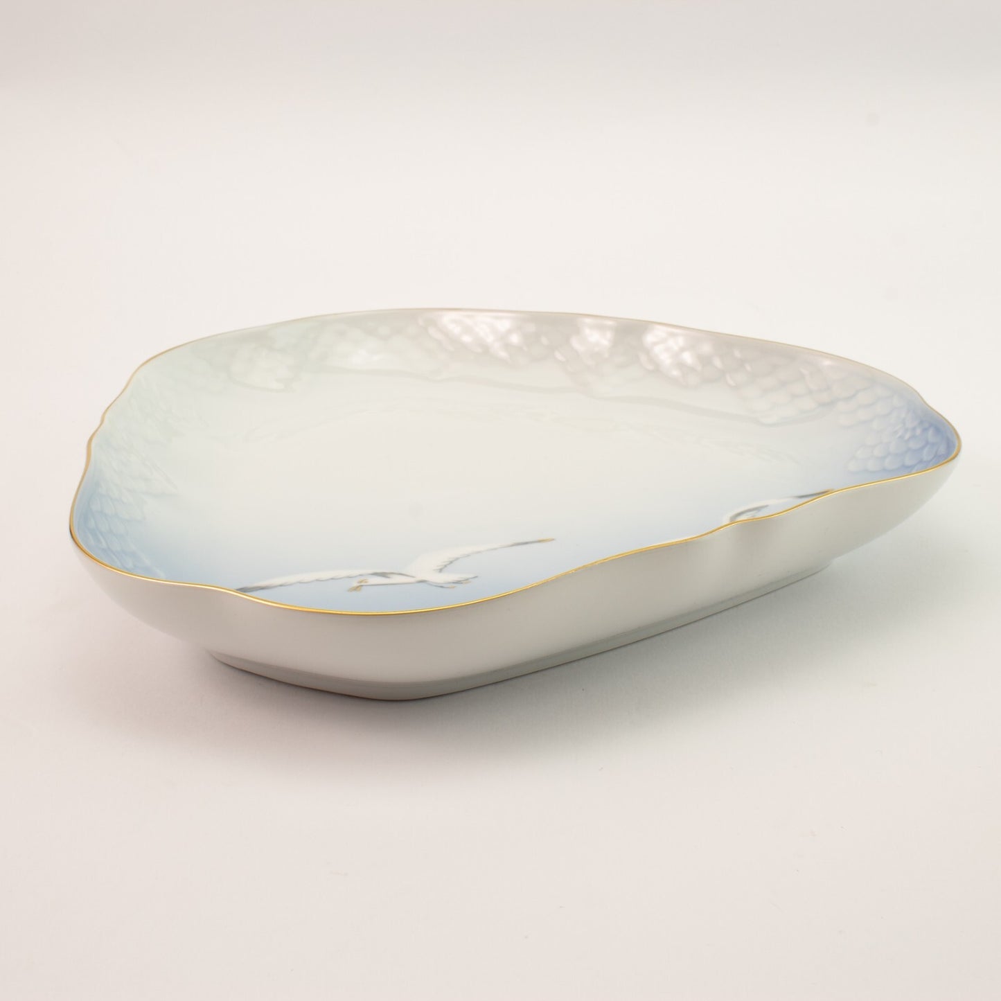 PIATTO PORTATA TRIANGOLARE PORCELLANA ORO ZECCHINO GABBIANI ROYAL COPENHAGEN 354