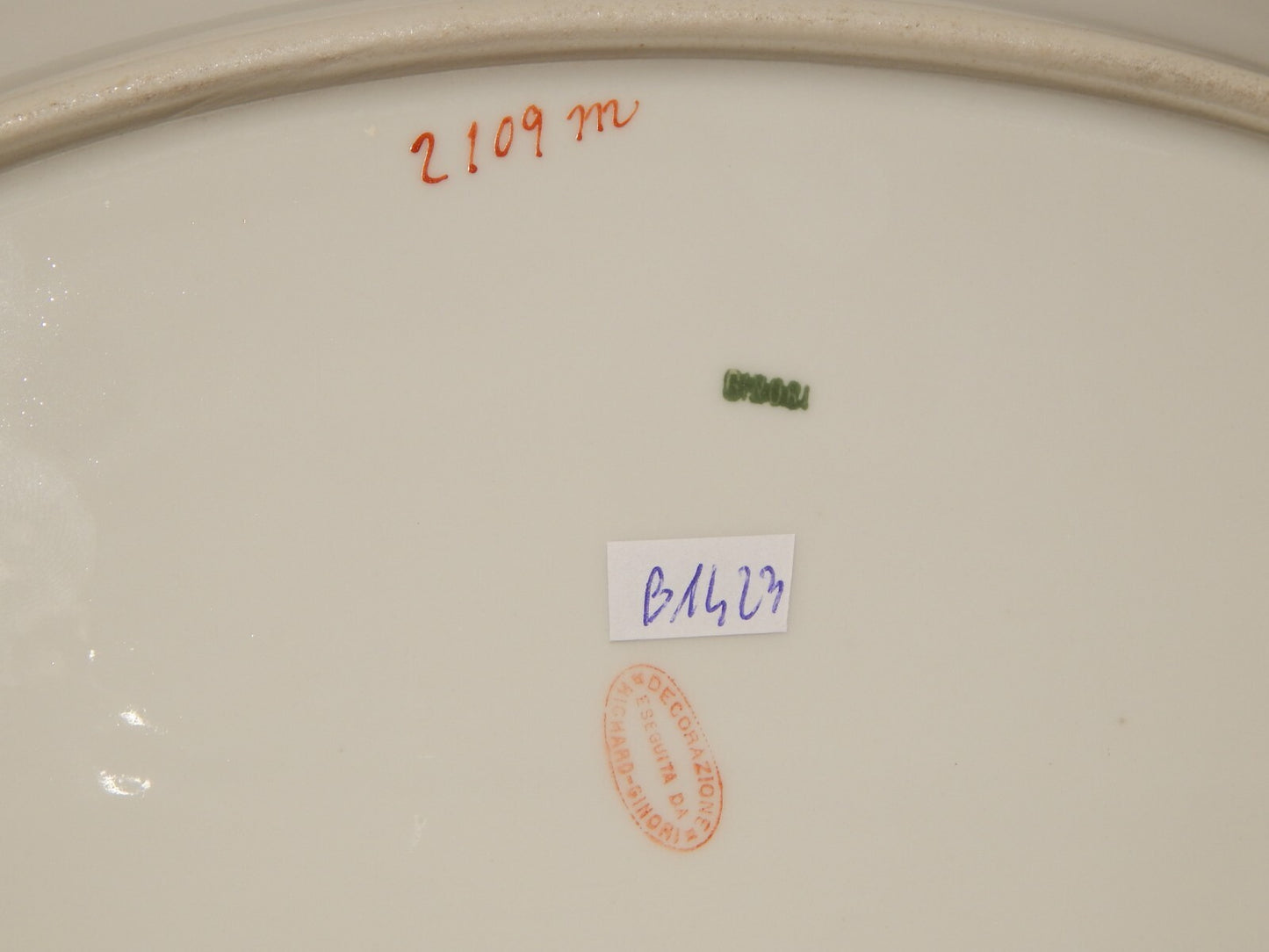 ANTICO VASSOIO OVALE PIATTO PORTATA PORCELLANA GINORI FINE 800 RAMO FIORITO