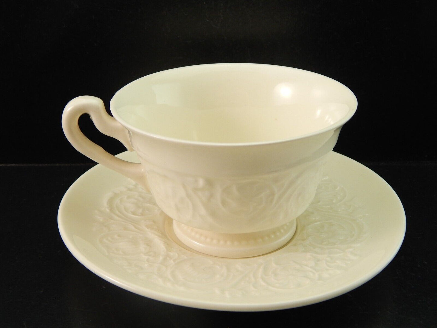 ANTICA TAZZA TÈ CON PIATTINO CERAMICA WEDGWOOD ETRURIA BARLASTON PATRICIAN #