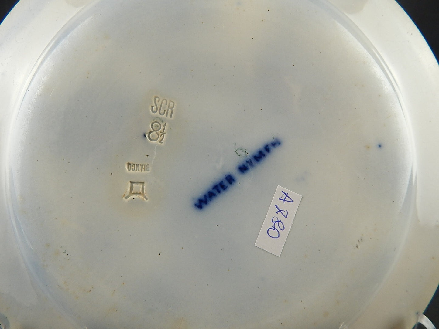 ANTICO PIATTO NINFEE CERAMICA RICHARD MILANO FINE 800 FLOW BLUE WATER NYMPH A780