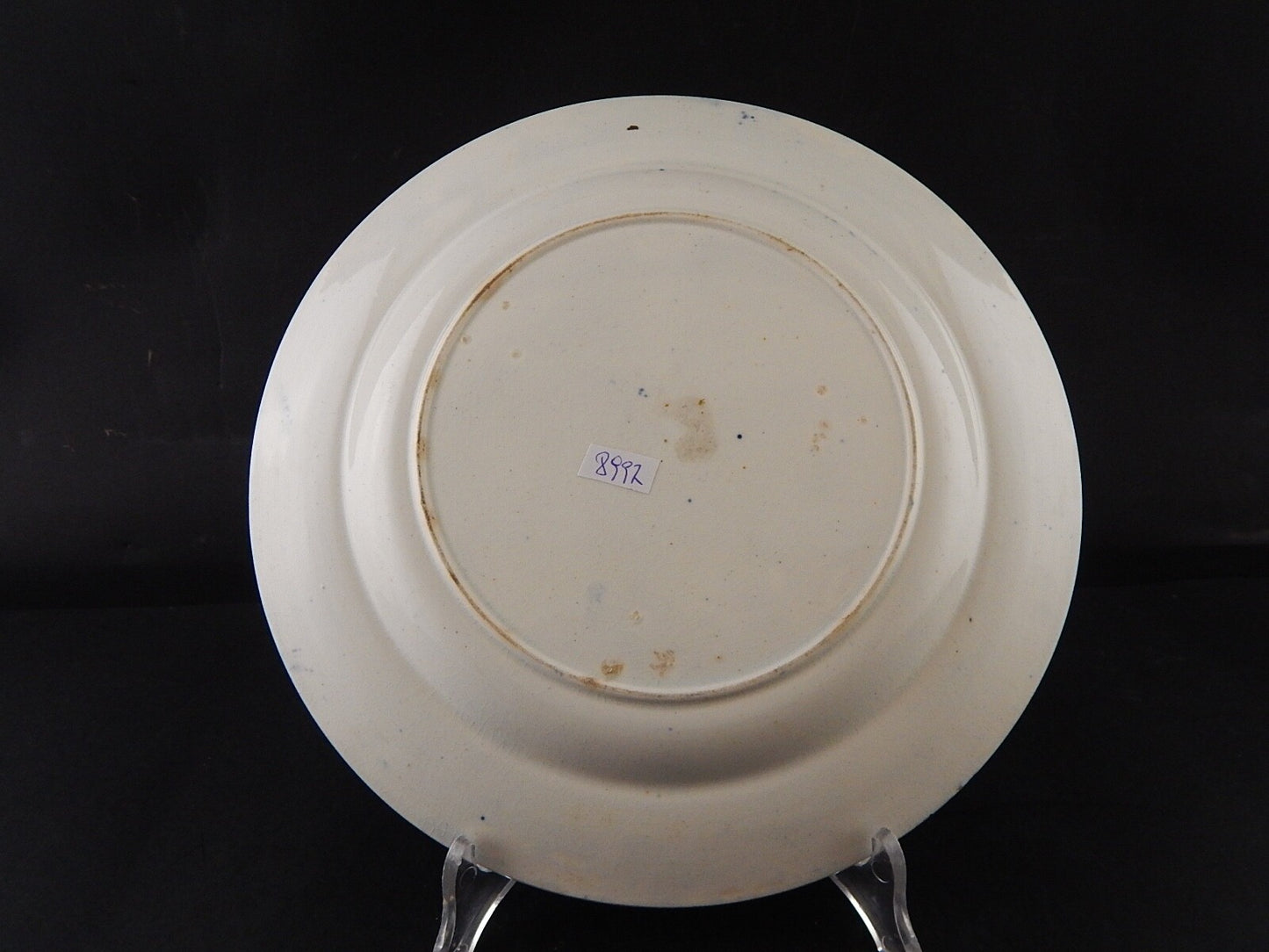 ANTICO PIATTO SEMI PORCELLANA COLLEZIONE WILLOW VITTORIANO INGLESE FINE 800