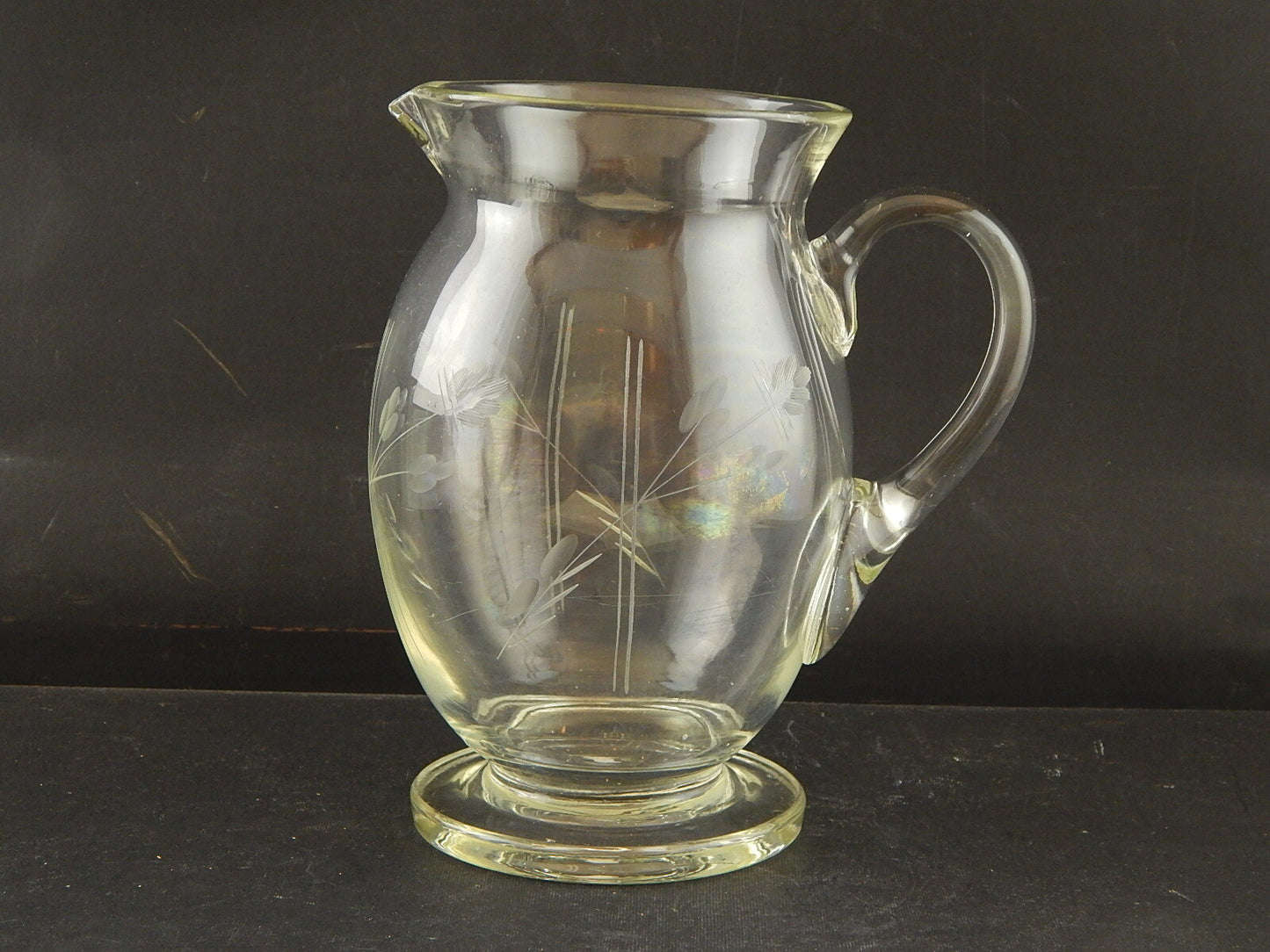 ANTICA LIBERTY BROCCA CARAFFA DECANTER DA TAVOLA CRISTALLO BOEMIA INCISO