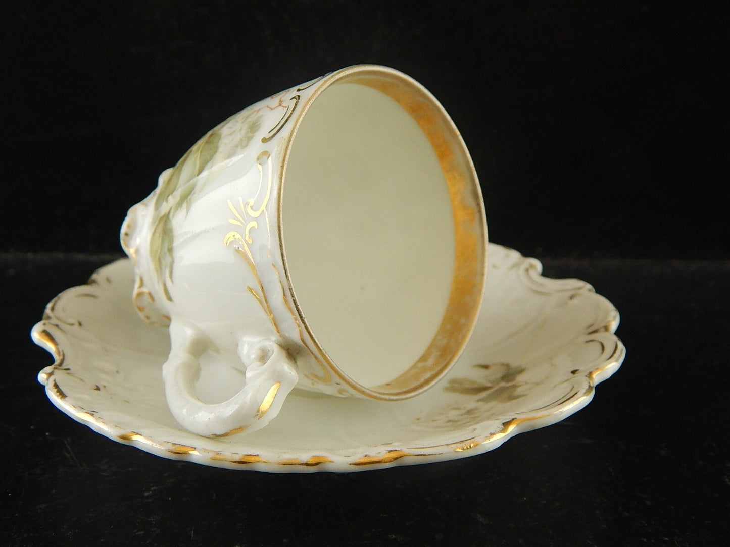 ANTICA PREZIOSA TAZZINA PORCELLANA BOEMA ART NOUVEAU PFEIFFER LOWENSTEIN A86