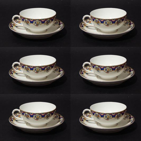 ANTICO SERVIZIO TE' PORCELLANA RICHARD GINORI CARTIGLIO PITTORIA DI DOCCIA