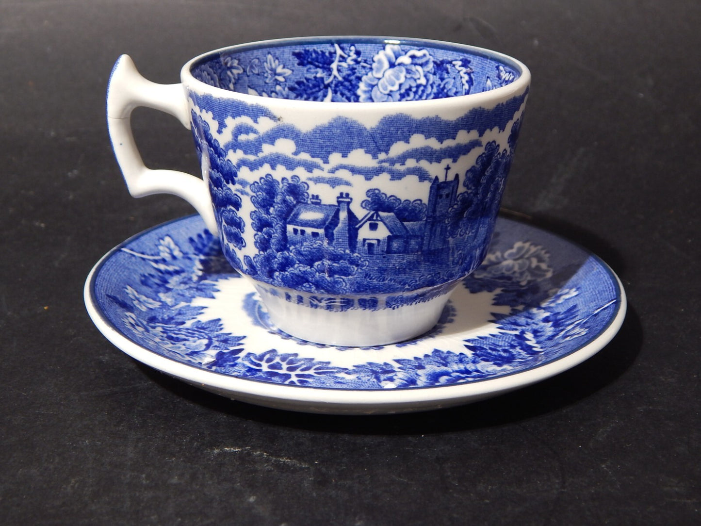 ANTICA TAZZA CERAMICA POTTERY ENOCH WOOD&SONS DECORO ENGLISH SCENERY X568