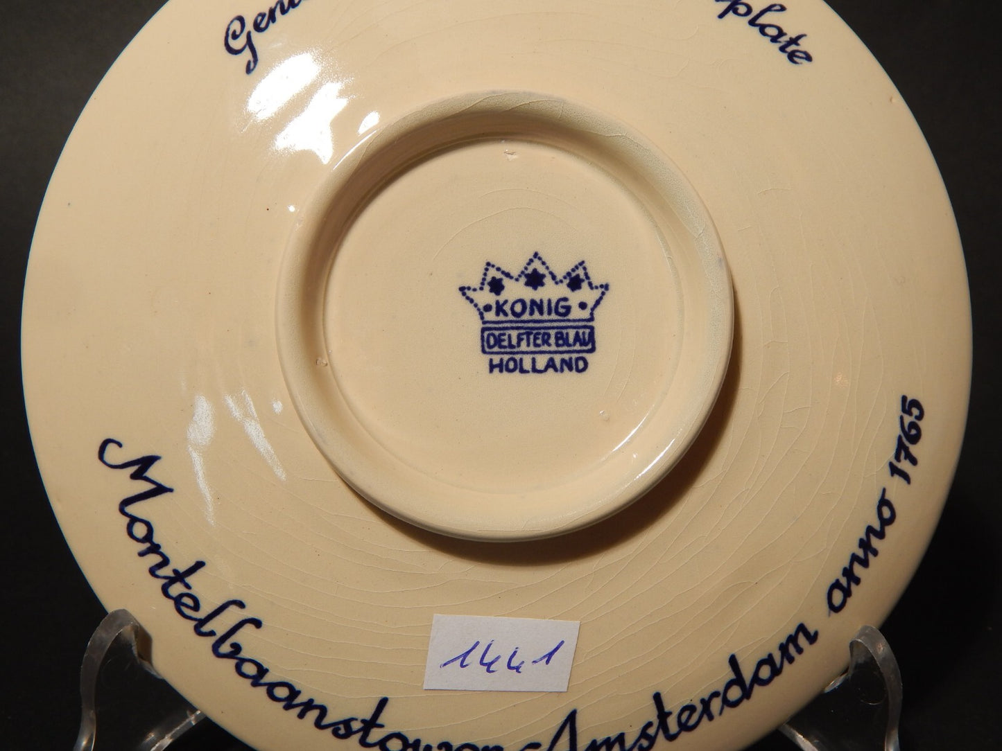 RARO COLLEZIONE PIATTO CERAMICA DELFT NATALE 1976 CHRISTMAS PLATE AMSTERDAM