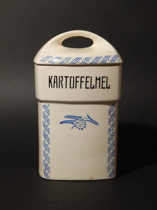ART DECO VASO BARATTOLO CUCINA CERAMICA STAFFEL KARTOFFELMEL FECOLA PATATE
