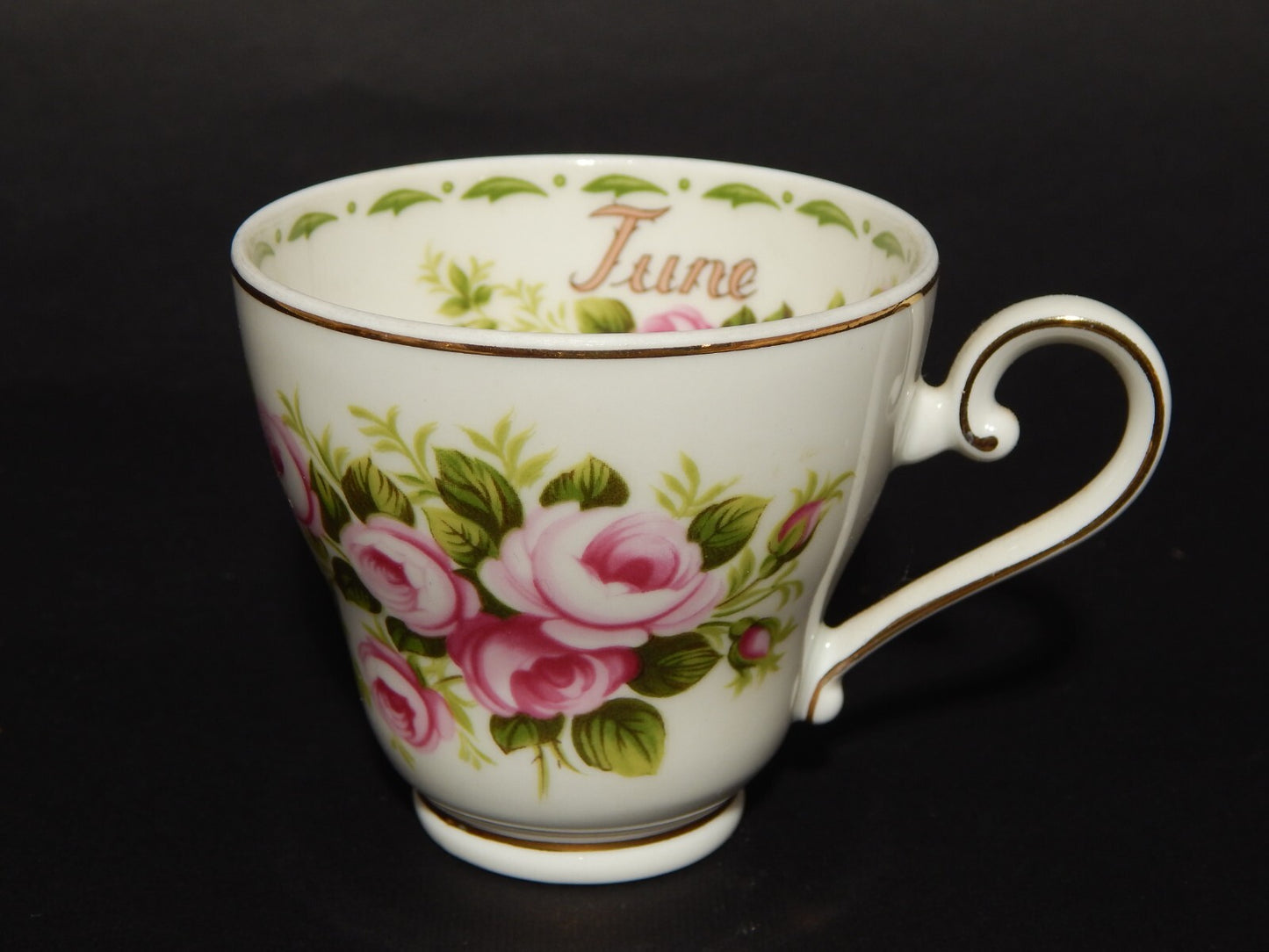 PREZIOSA PORCELLANA INGLESE ROYAL KENT TAZZA VINTAGE JUNE FLOWER OF THE MONTH