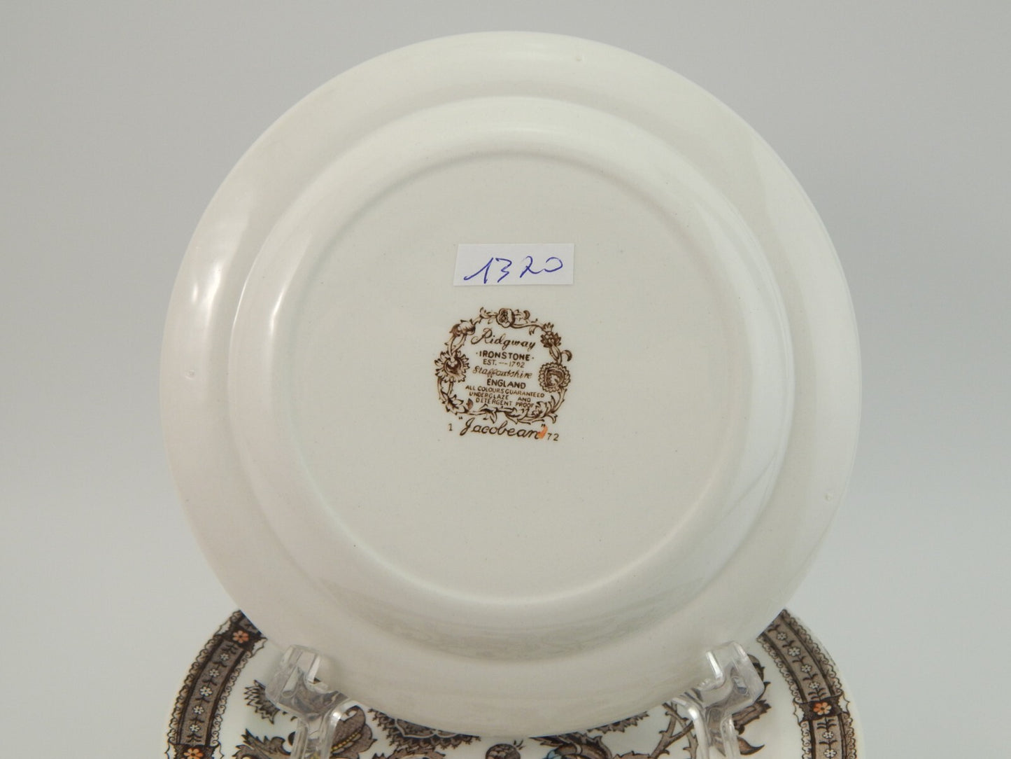 VINTAGE SET 6 PIATTI DOLCE SEMI PORCELLANA RIDGWAY 1792 STAFFORDSHIRE JACOBEAN