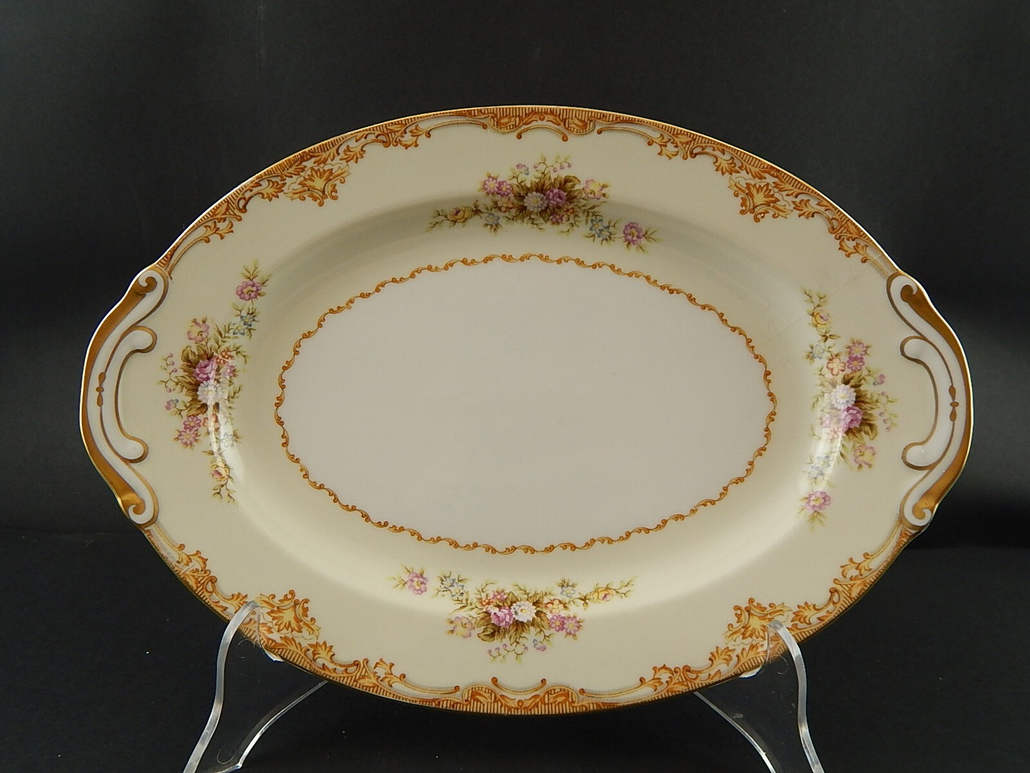 VINTAGE RARO VASSOIO PIATTO OVALE PORCELLANA SVOTO CHINA JAPAN