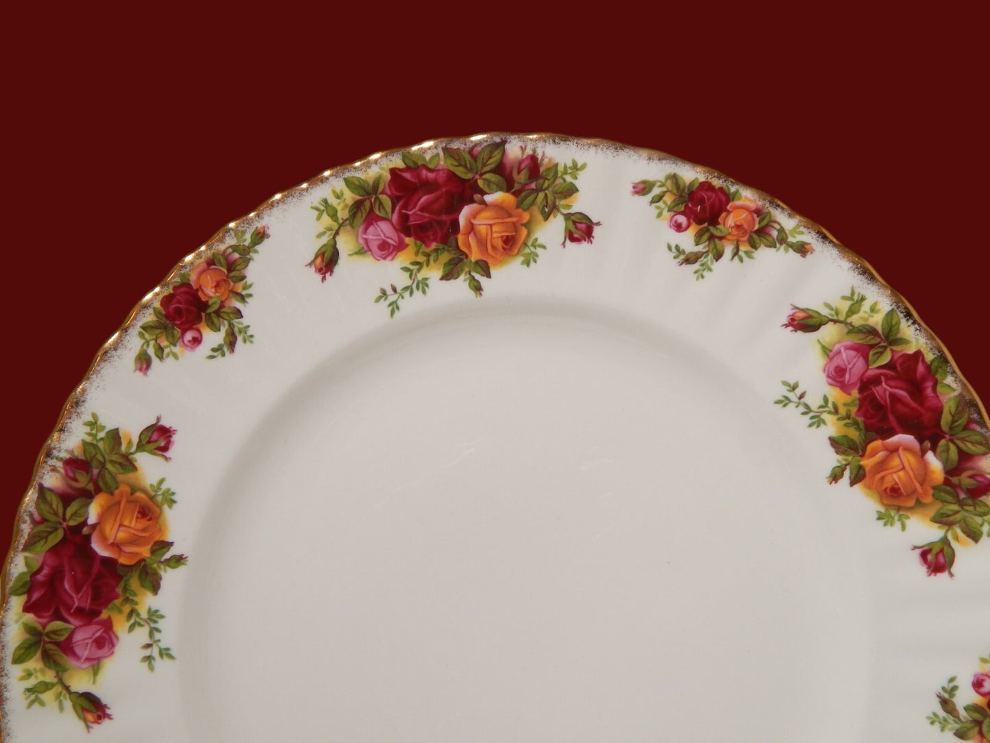 PORCELLANA ROYAL ALBERT OLD COUNTRY ROSES SERVIZIO 6 PIATTI ANTIPASTO INSALATA