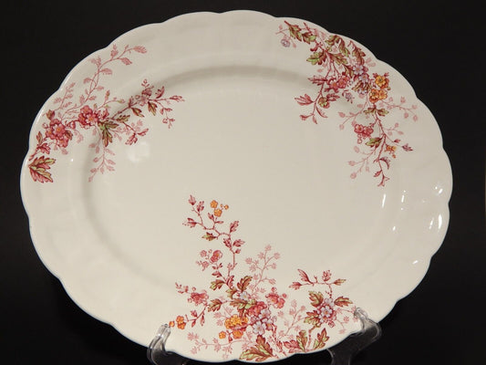 ANTICO VASSOIO OVALE PIATTO PORTATA BOOTHS WASHINGTON SEMI PORCELLANA INGLESE