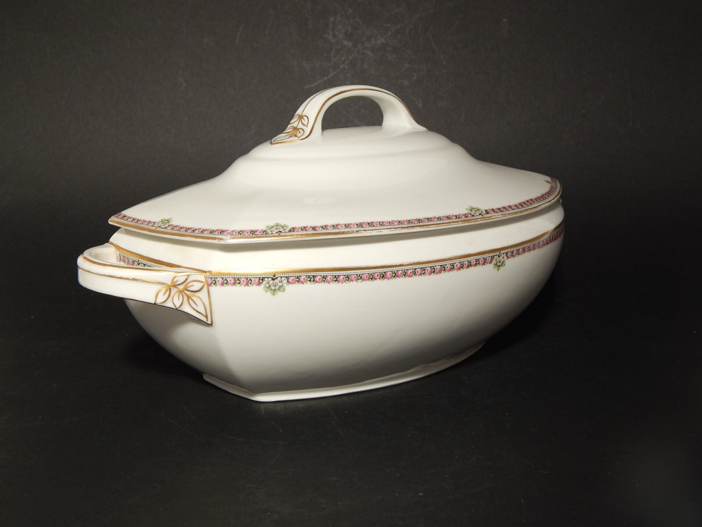 ANTICA ART DECO ZUPPIERA CENTROTAVOLA PORCELLANA HEINRICH &CO BAVARIA LA FAYETTE