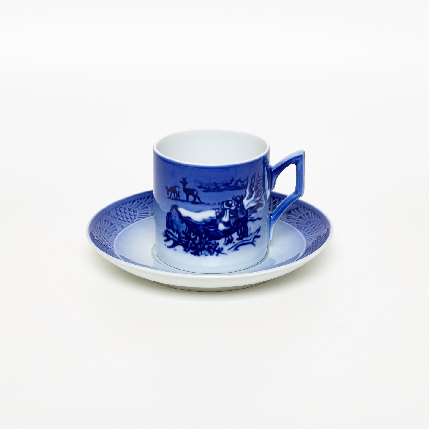 ROYAL COPENHAGEN PORCELLANA TAZZA DI NATALE 2002 CON SCATOLA ORIGINALE CM 7