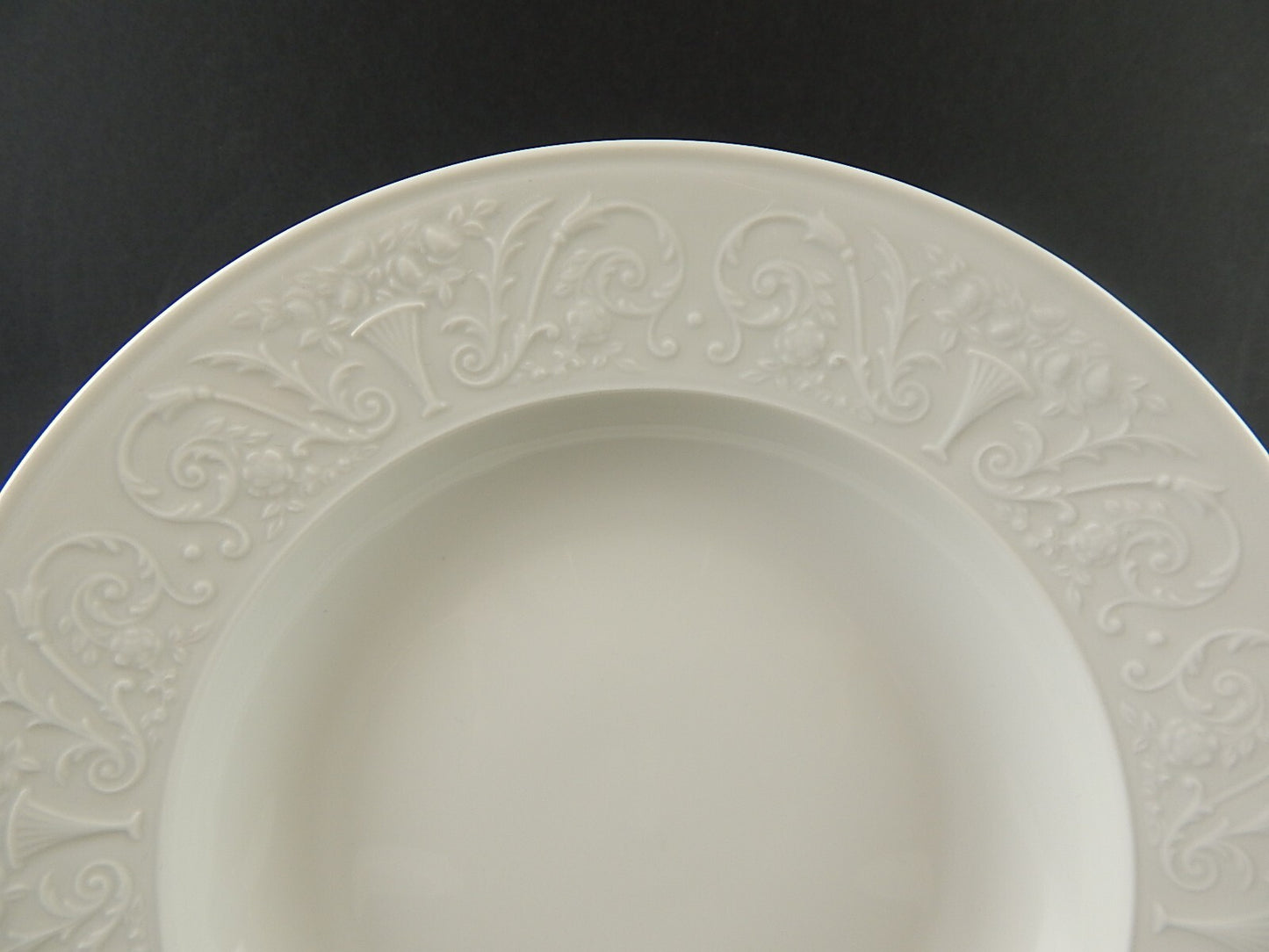 SERVIZIO 12 PIATTI LIMOGES RAYNAUD WASHINGTON PORCELLANA BIANCA DECORO ARABESCHI