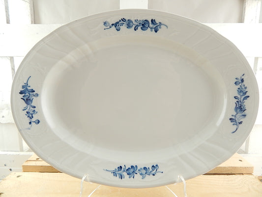 VINTAGE ROYAL COPENHAGEN PORCELLANA JULIANE MARIE VASSOIO TRAY BLUE FLOWER