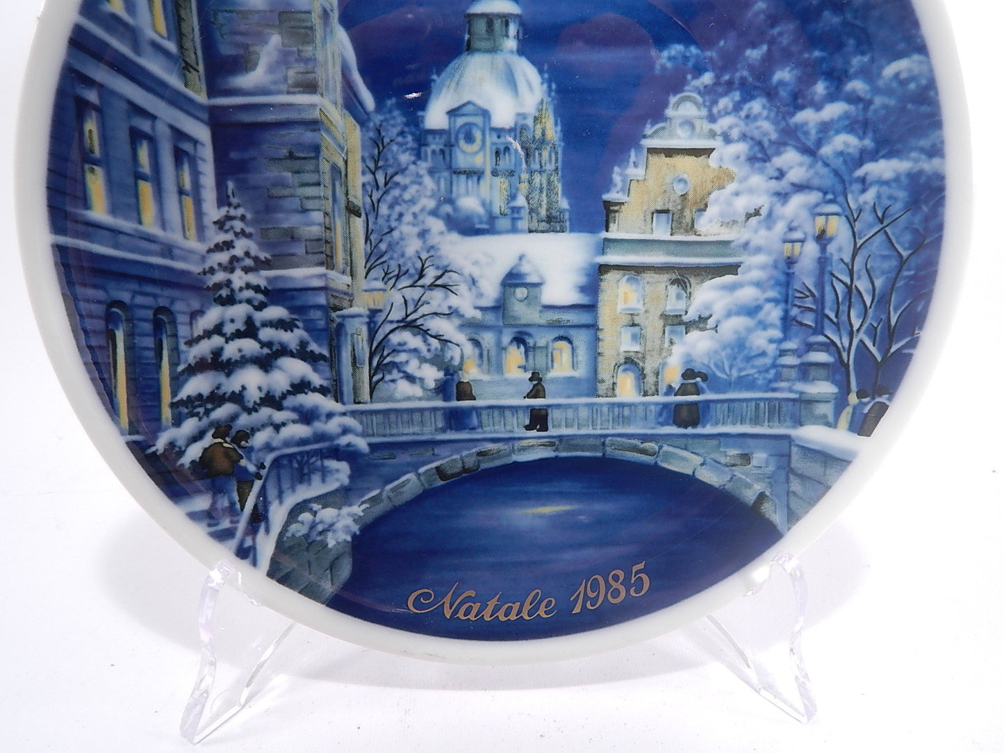 COLLEZIONE PORCELLANA E CERAMICA PIATTO DI NATALE 1985 ROYAL TETTAU