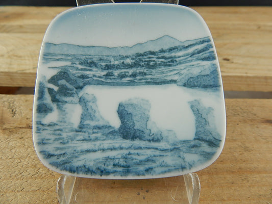 ROYAL COPENHAGEN BING&GRONDAHL PLAQUETTE PIATTO PORCELLANA LAKE MYVATN ICELAND