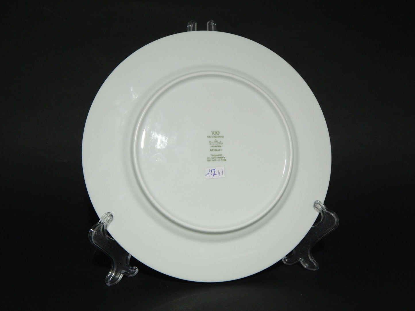 VINTAGE SERVIZIO 6 PIATTI PIANI PREZIOSA PORCELLANA BIANCA ROSENTHAL STUDIO LINE